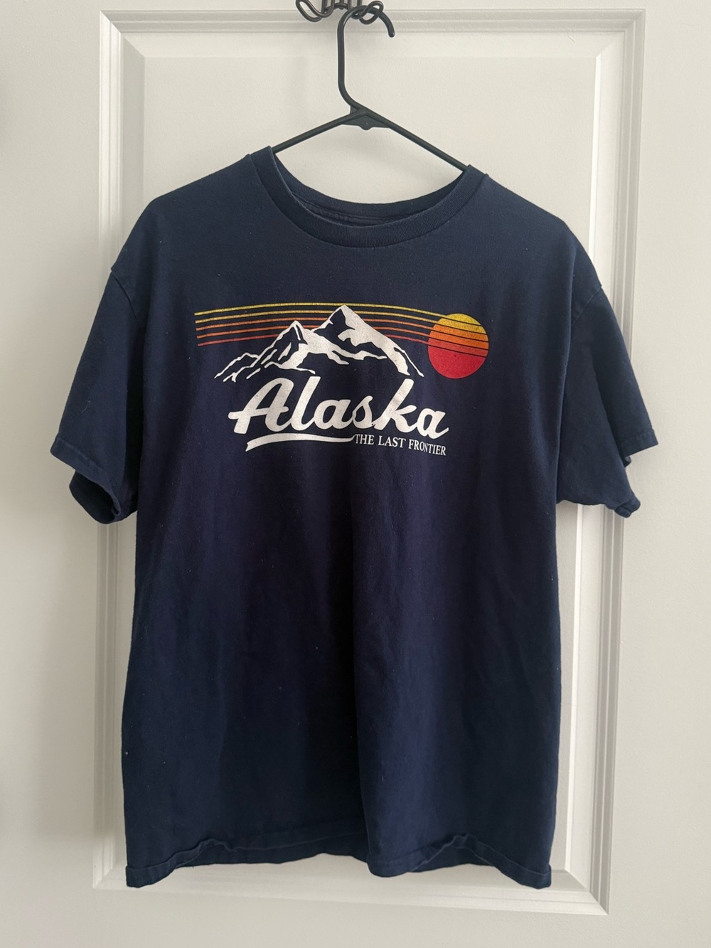 Alaska Graphic Tee - Navy Mountain Print